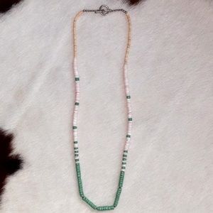 Handmade Natural Shell and Turquoise Necklace